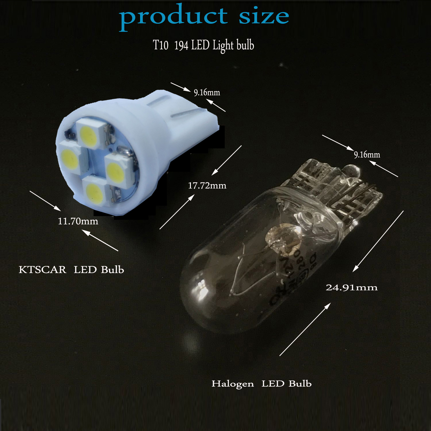 8pcs T10 4 Led 3528SMD Bulb W5W 158 194 PC194 PC168 Twist Lock Socket Car Dash Dashboard Instrument Cluster Panel Gauge Light