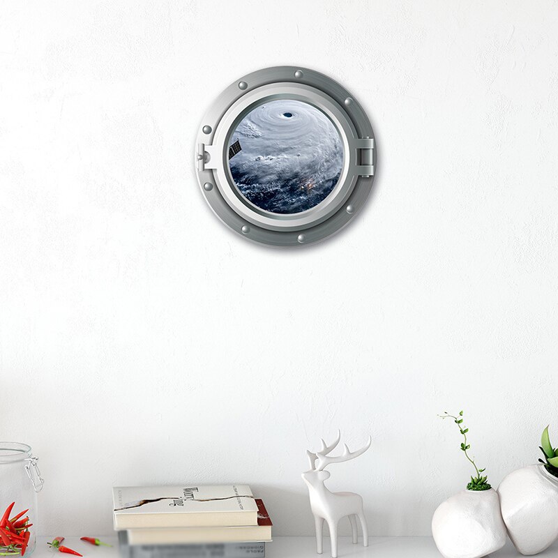 3D Cosmic Space Planet Broken Wall Stickers For Kids Rooms Bedroom Nursery Home Decoration Decals Murals Break The Wall Sticker