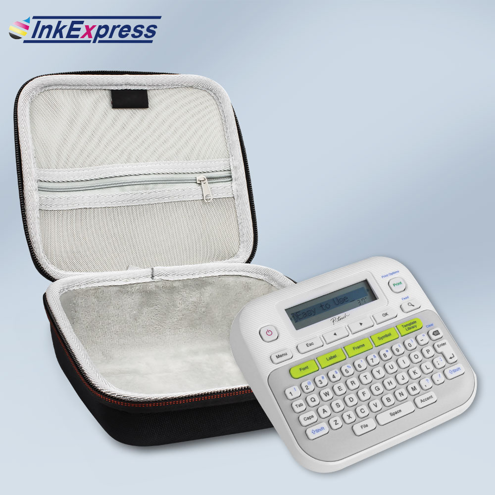InkExpress Hard Carrying Case for Brother P-Touch PTD210 Label Maker TZe-231 Travel EVA Protective Storage Bag Protable Box