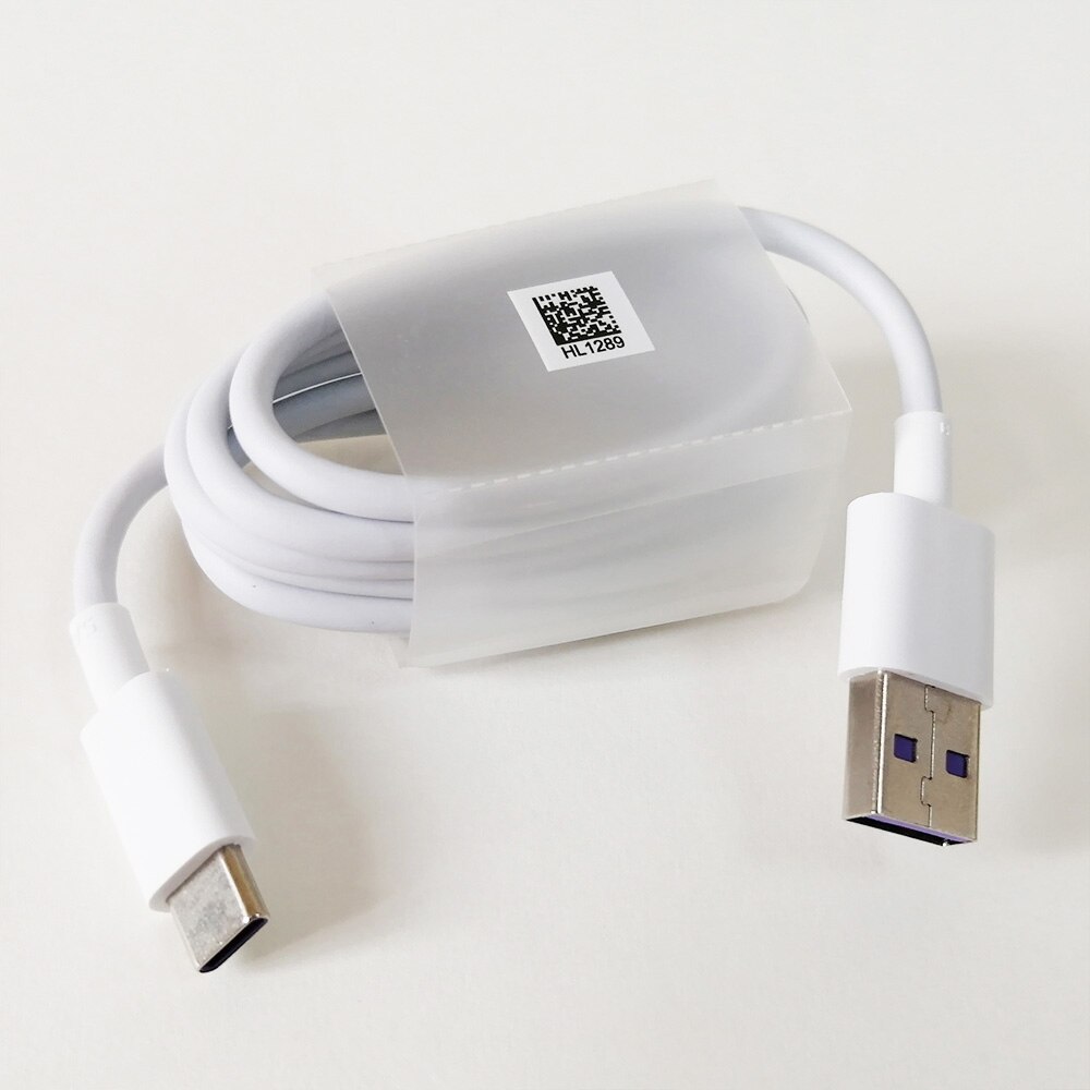 Originele Huawei Usb Charger Muur Travel Supercharge 5V4.5A 5A Usb Type C Kabel P20 Pro Lite P10 P9 Plus Mate 10 Pro Mate 9 Pro: Only 5A cable