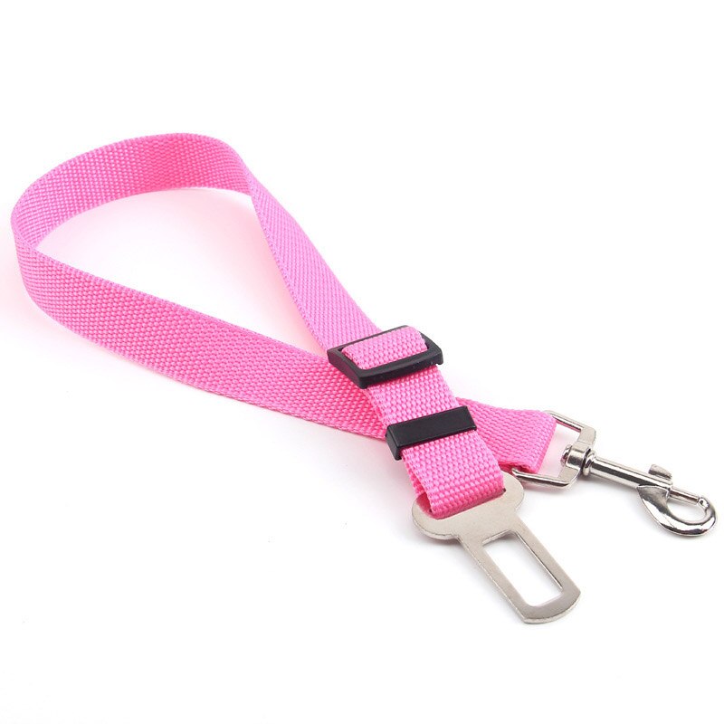Universele praktische autogordel voor hond en kat, verstelbare veiligheidsharnas, reisclip, riem, autogordel voor hond.: Roze