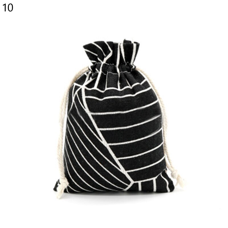 1pc trekkoord katoenen linnen print kleine organizer opbergtas portemonnee reistas dames kleine stoffen tas kersttas: 10