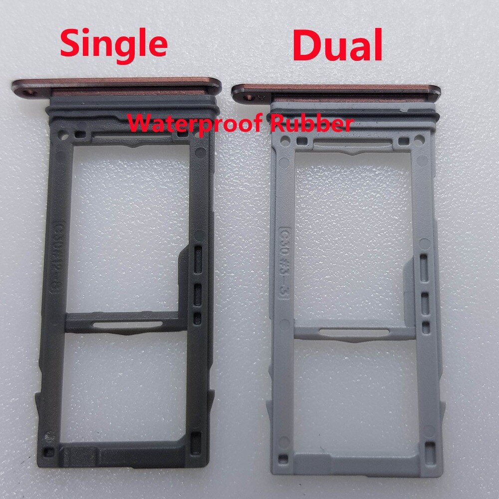 Single Dual Sim Card Tray Slot Micro SD Card Tray with Gasket Sim Tray For Samsung Galaxy Note 9 N960 N960F N960FD N960U