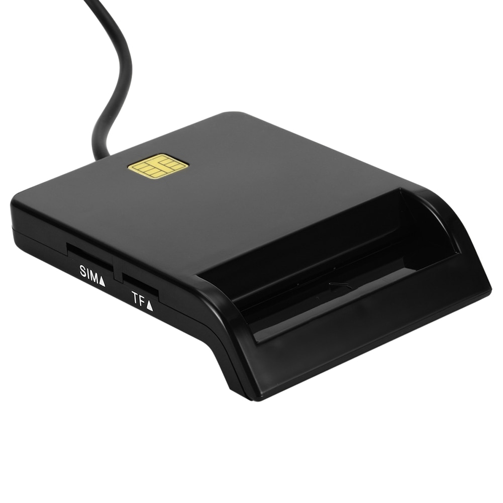 Bærbar universal usb 2.0 smart card læser til bankkort cac ic id sim dnie atm kortlæsere til windows 10