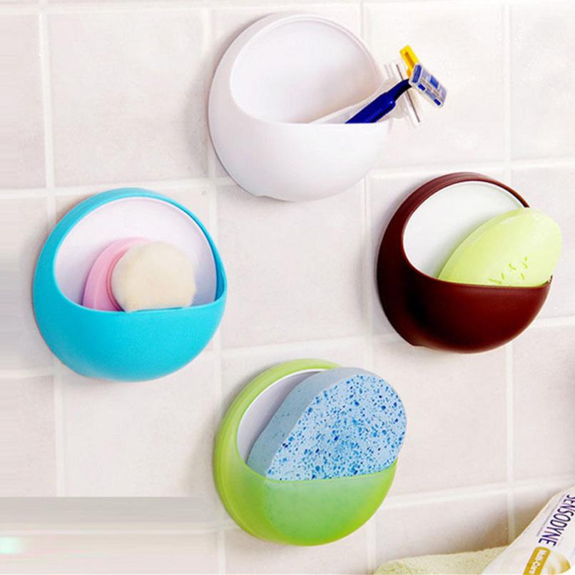 Opbergdoos plastic zuignap zeep tandenborstel doos afwas houder badkamer douche accessoire 2018 j 11