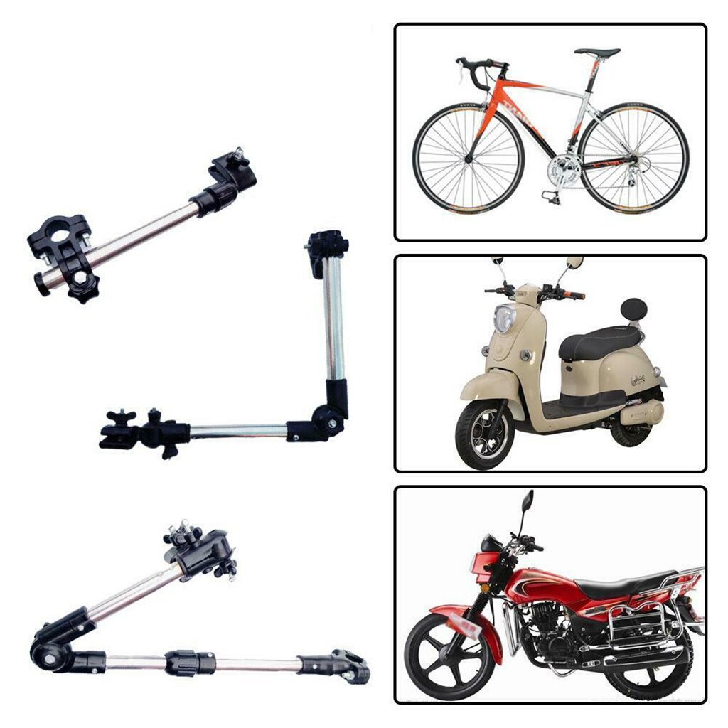 Drejelig cykel paraplyholder justerbar klapvogn golf buggy vogn trolley paraplyer support stativ klapvogn stik