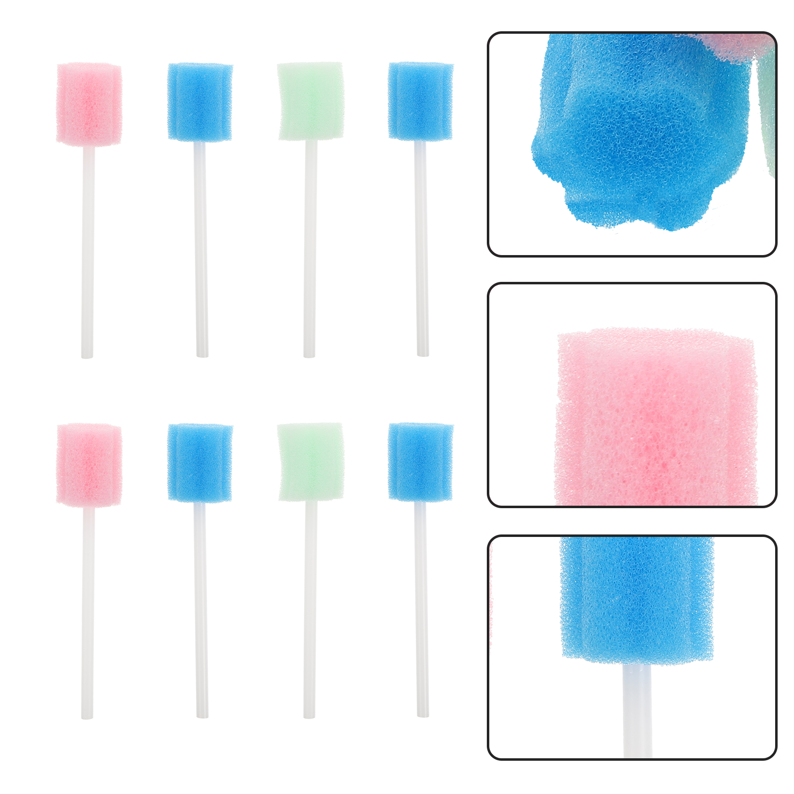 300pcs Mouth Care Swabs Disposable Practical Sponge Swabs Swabs Oral Cleaning Sticks for Oral Use: As Shown