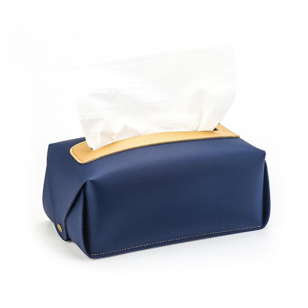 Household Tissue Box Holder Napkin Box Folding Waterproof Tissue Case Tissue Holder boite a mouchoirs коробка для салфеток: Royal Blue