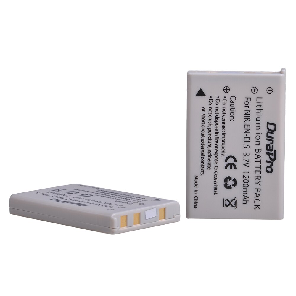 Batterie ENEL5 EN EL5 1200mAh avec double chargeur LCD, pour Nikon EN-EL5 Coolpix P90 P80 P530 P520 P510 P100 P500 P5000 P5100 P6000