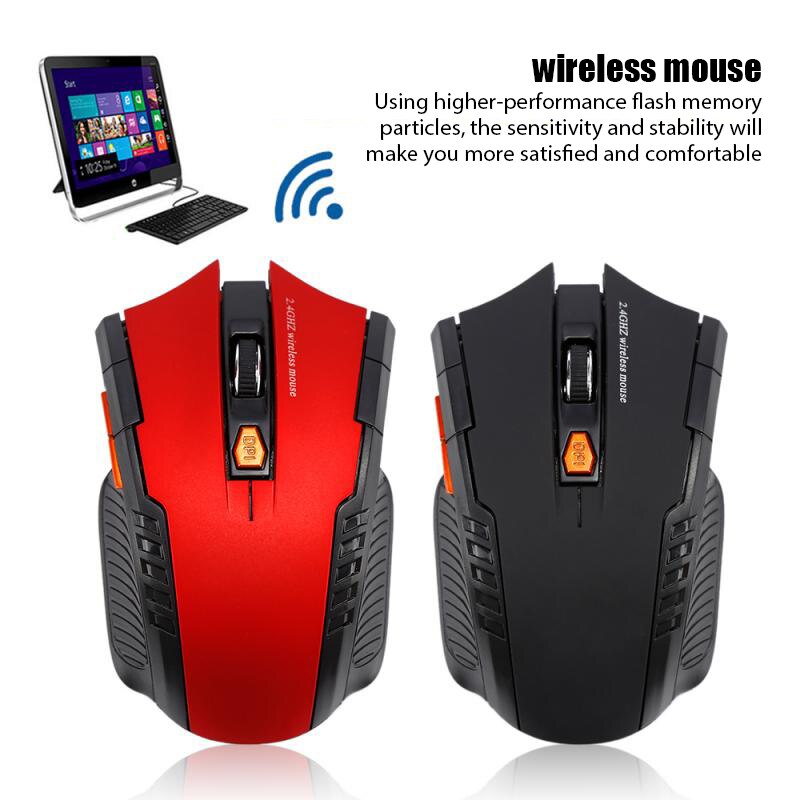 1600Dpi Draadloze Muis Usb Draadloze Gaming Muis Verstelbare Optische Computer Muis 2.4Ghz Ergonomische Muizen Voor Laptop Pc Muis