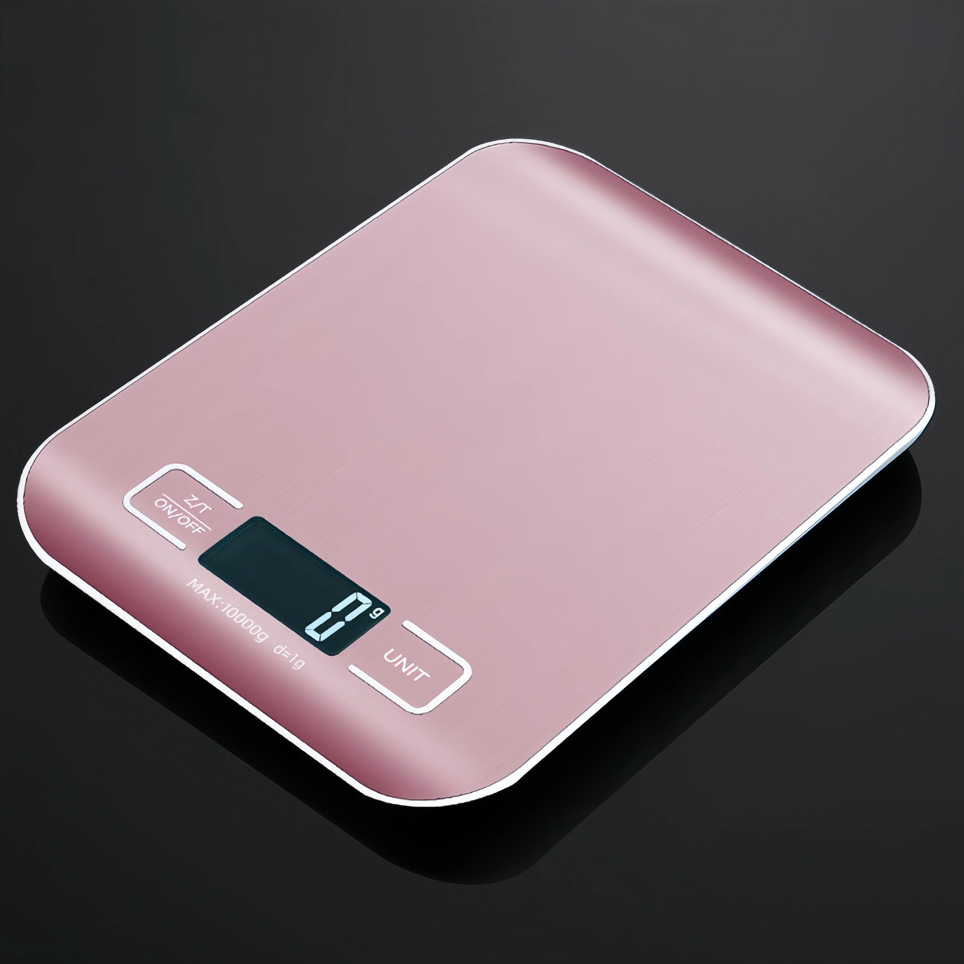Kitchen Scale,Greater Goods Gray Food Scale,Digital Display Show Weight in Grams,Ounces,Milliliters,and Stainless Steel Platform: Red / 10Kg