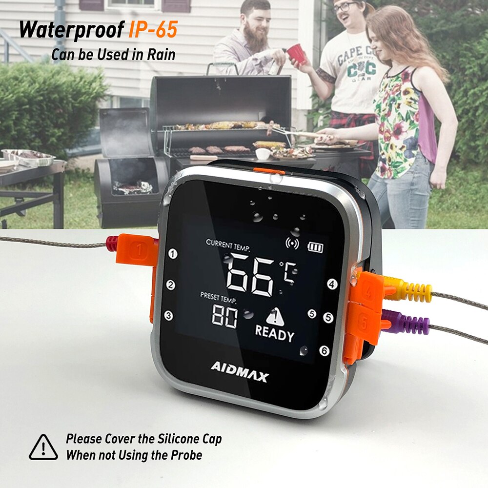AidMax WR01 Digital kabellos BBQ Fleisch Thermometer Grill Ofen Thermomet Mit Edelstahl Sonde Kochen Küche Thermometer