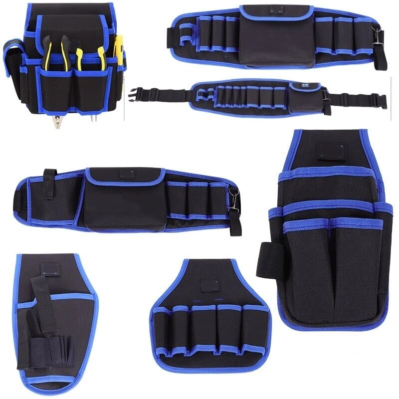 Multi-function Waist Pack Repair Tool Storage Bag Oxford Cloth Hardware Tool Pocket Wrench Pliers Electrician Tool Belt Bag