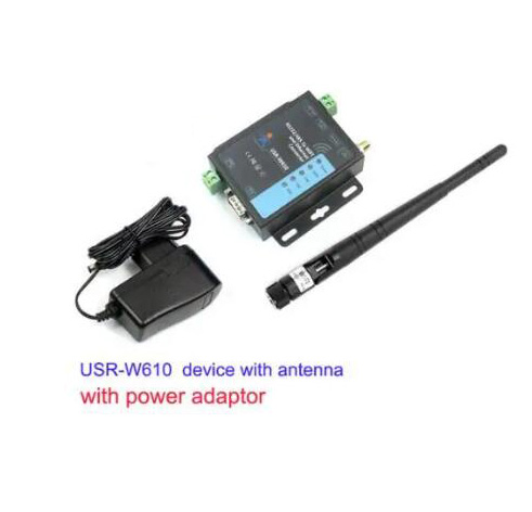 USR-W610 Serial to WiFi Ethernet Wireless Converter RS232 RS485 Serial Server: black