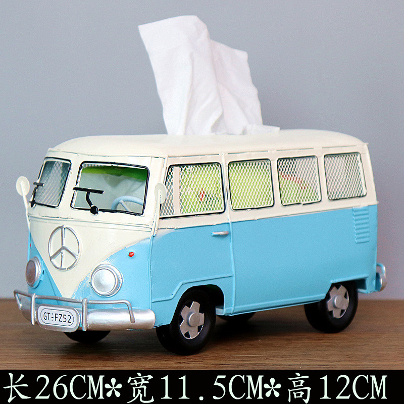 Amerikaanse Retro Creatieve Servet Lade, Tissue Box, Auto, Bestelwagen, Bus, bar Restaurant Hotel Thuis Woonkamer Decoratie Ornamenten: E