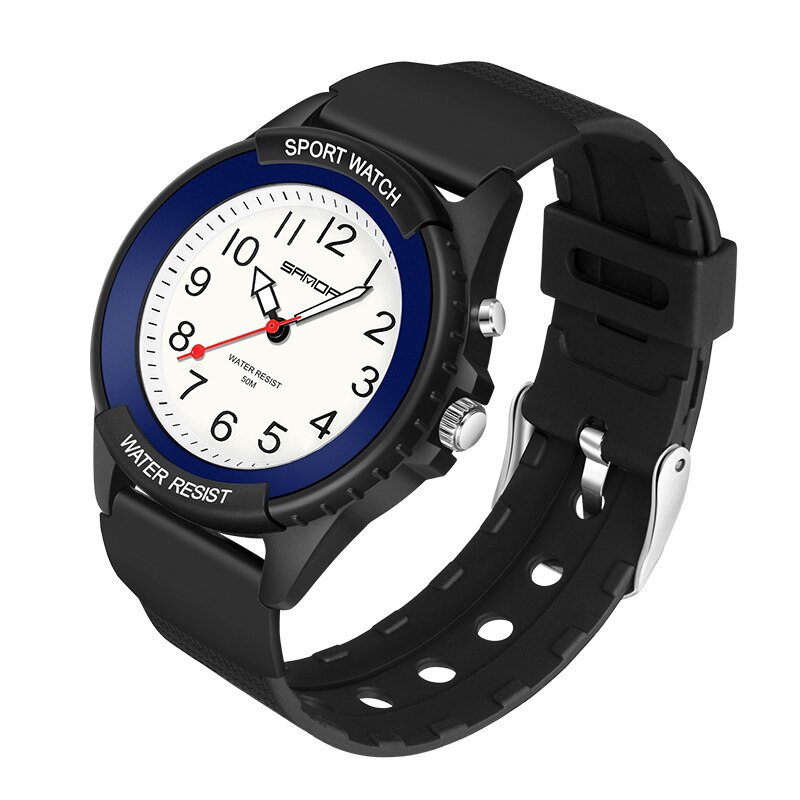 Modne oświetlenie niebieskie damskie zegarki kwarcowe damskie zegarki wodoodporne 50M świetlny wyświetlacz zwykły zegarek dziewczęcy dla kobiety montre femme: czarny-niebieski