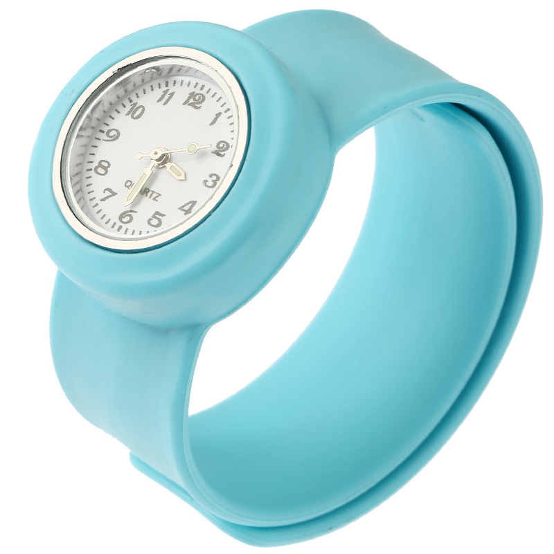 Silicone Slap On Watch boys Sport KIDS Wristwatch girls Small Silicone woman's Children: Sky Blue