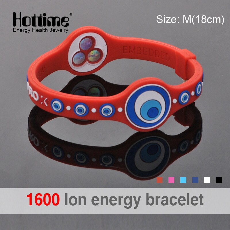 Hottime Eco Power Energy Hologram Bracelets Wristbands Keep Balance Ion Magnetic Therapy Silicone Bands: PROX 2 Red