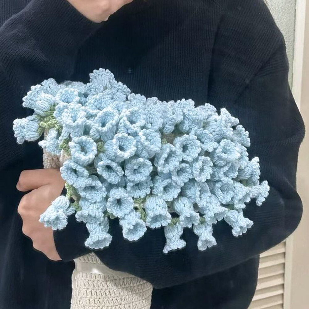 Gehaakt bloemenboeket Diy handgeweven bloemboeketdeken Ultrazacht ademend romantisch gebreide bloemen gooien dekens