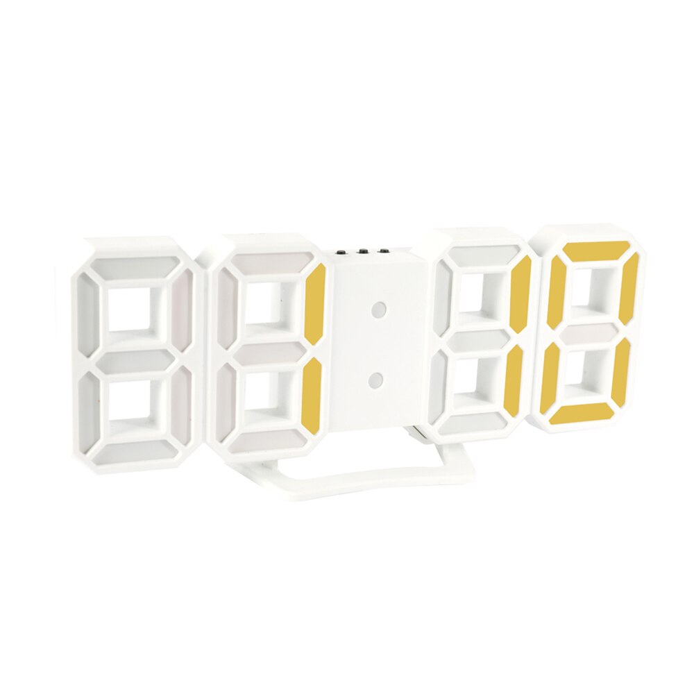 3D LED Digital Clock with Night Mode Adjust the Brightness Electronic Table Clock Alarm Clock Wall Glowing Hanging Clocks: 3