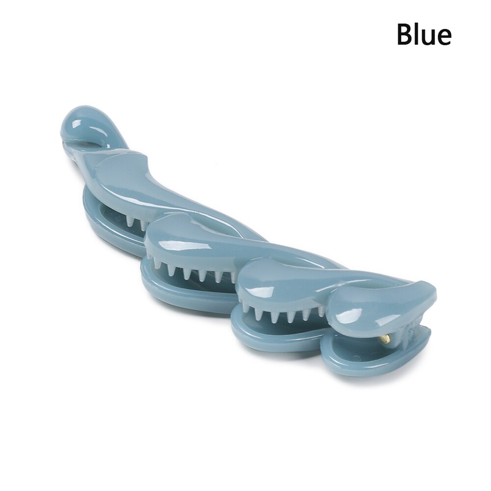 1 Pc Draagbare Elegante Haar Klemmen Vrouwen Meisjes Styling Accessoires Banaan Haar Clips Acryl Non Slip Haar Klauwen: blue