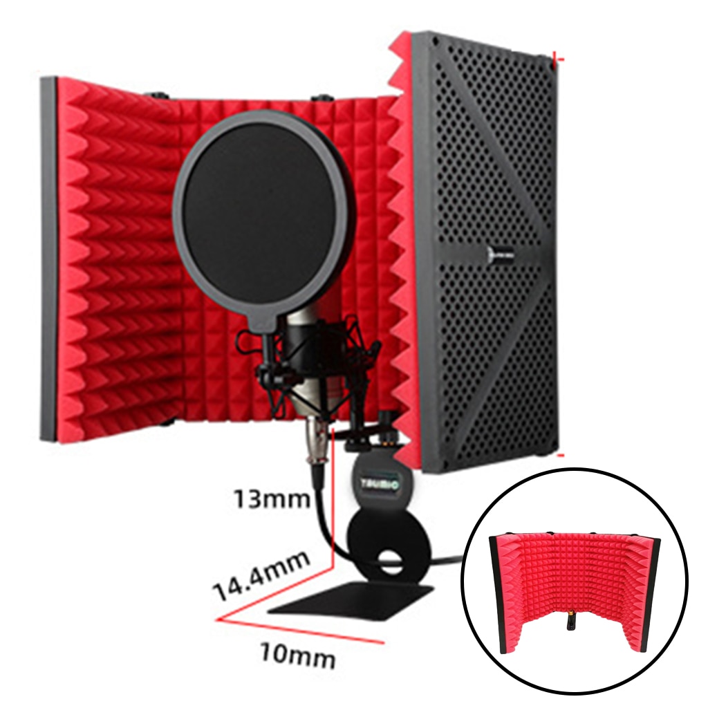 Metalen Mic Isolatie Shield Voor Microfoon Opname Apparatuur Sound-Proof Plaat Akoestische Schuimen Panel Foam Voor Studio Opname
