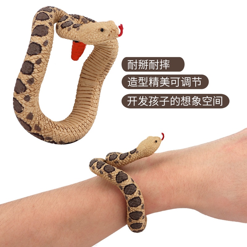 Children Cool Pretend Play Game Toys Hobbies Novelty Model Simulated Snake Bracelet Jokes Toys for Kids Adult