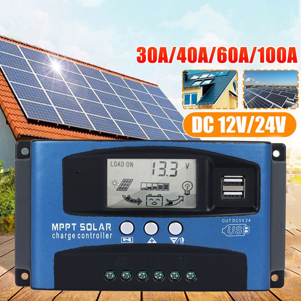 MPPT Solar Charging Regulator Energy Charge Controller MPPT Focus Tracking Autofocus DC12V/24V 30A-100A