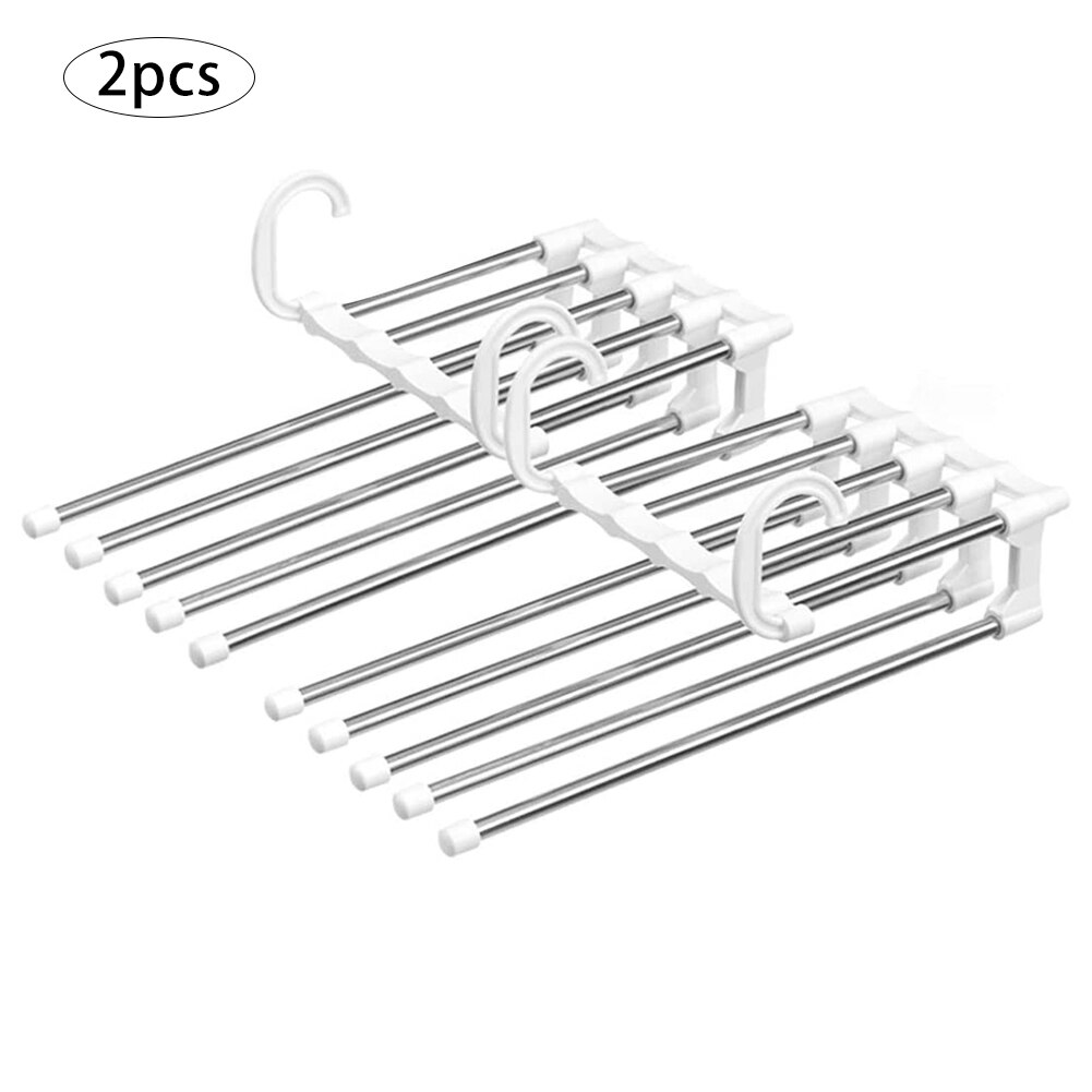 2 Stuks Multifunctionele Kleerhanger Opslag Broek Vouwen Doek Hangers Opslag Rack Multilayer Doek Hanger Closet Organizer