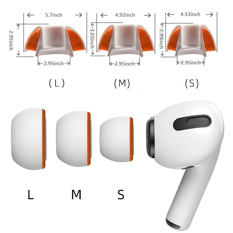 KUTOU Erinnerung Schaum-Ohrstöpsel für Airpods Profi 1. und 2. Generation, kabellose Bluetooth-Kopfhörer, Silikon-Ohrstöpsel, Pads, Abdeckungen, Kappen, Ohrpolster