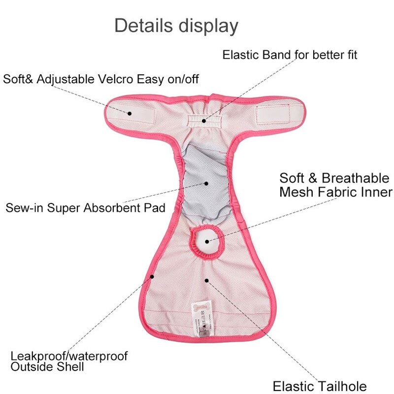 Wasbare luiers voor teefjes, ondergoed voor huisdieren, herbruikbare maandverbanden tegen intimidatie