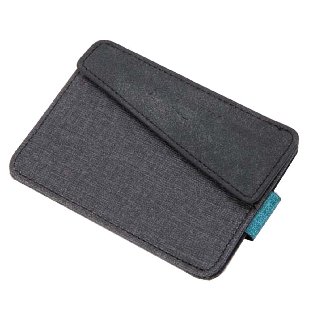 KUDIAN BEAR Minimalist Credit Card Holder Thin Wallet Purse Men Women Bus Card Case Organizer Coin Pocket Tarjetero BID144 PM49: Dark Gray