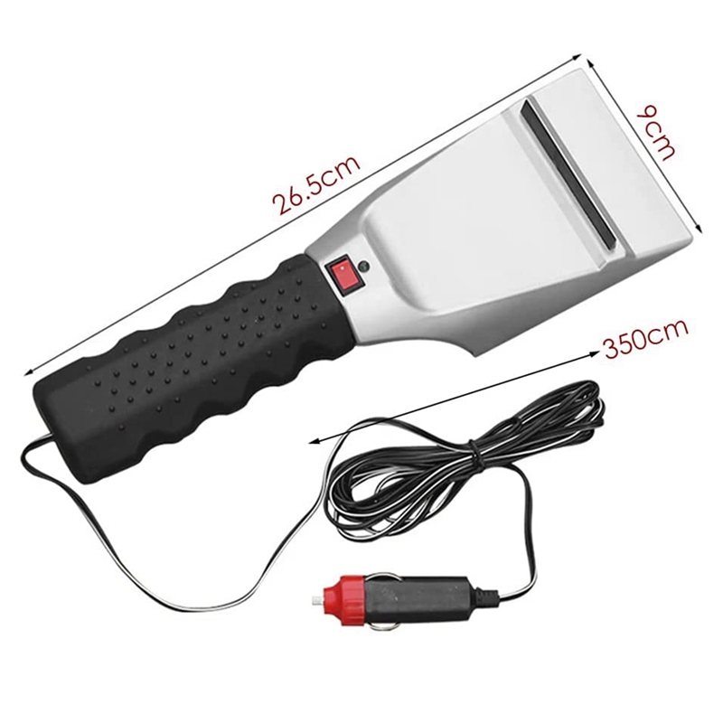 12V Heatable Car Ice Scraper Electric Heating Ice Shovel Windshield Snow Removal Shovel for Car SUV Truck