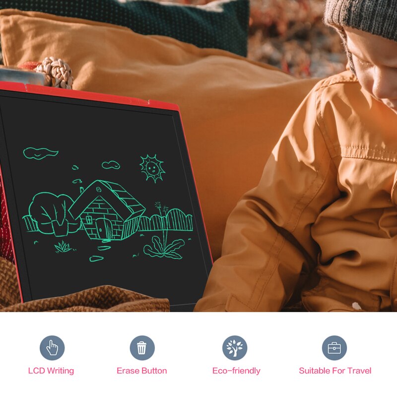 Sunany 12" LCD Writing Tablet Portable ultra-thin Handwriting Pads Writing Board Message Graphics Board for Children