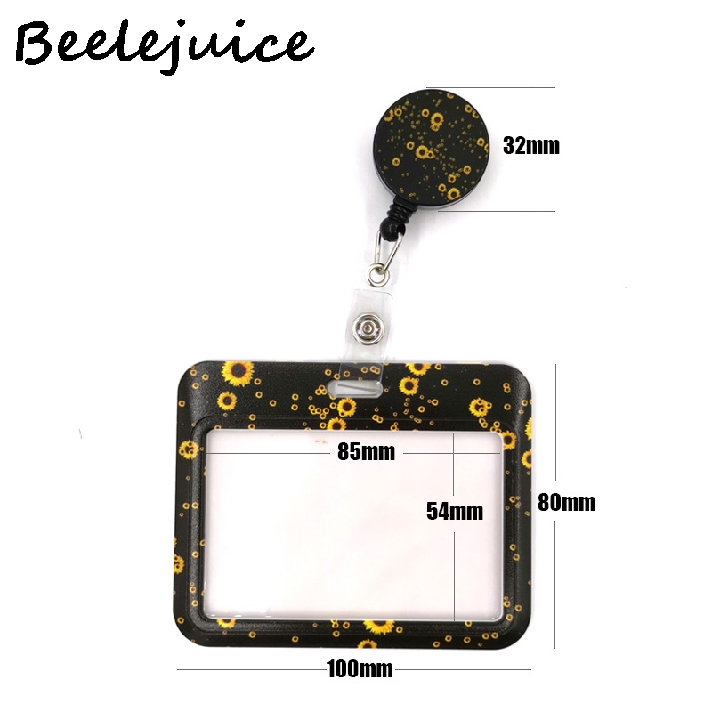 Girasoli fiori titolare della carta donna uomo affari cordino Badge porta carte porta carte studente cordino ID porta carte di credito borse