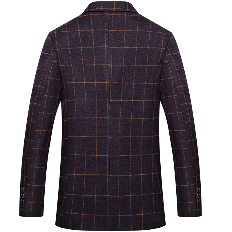 MIACAWOR British Plaid Suit Blazer Men Spring Business Classic Blazer jacket Men Slim Fit Casual Men Suit Jacket J604