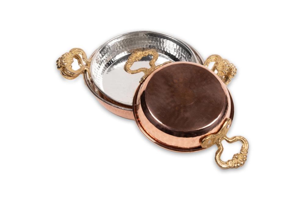 Traditionele Turkse Non-stick Koperen Pan 3Pcs Sahan 100% Hoge Koper Anatolian Keuken Koken Gereedschap Vintage decoratieve