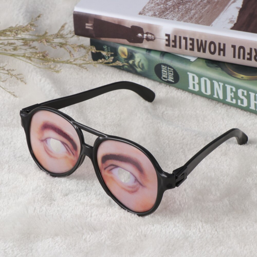 Halloween Trick Male Funny Eyes Glasses Prank Disguise Eyeglass Party Props