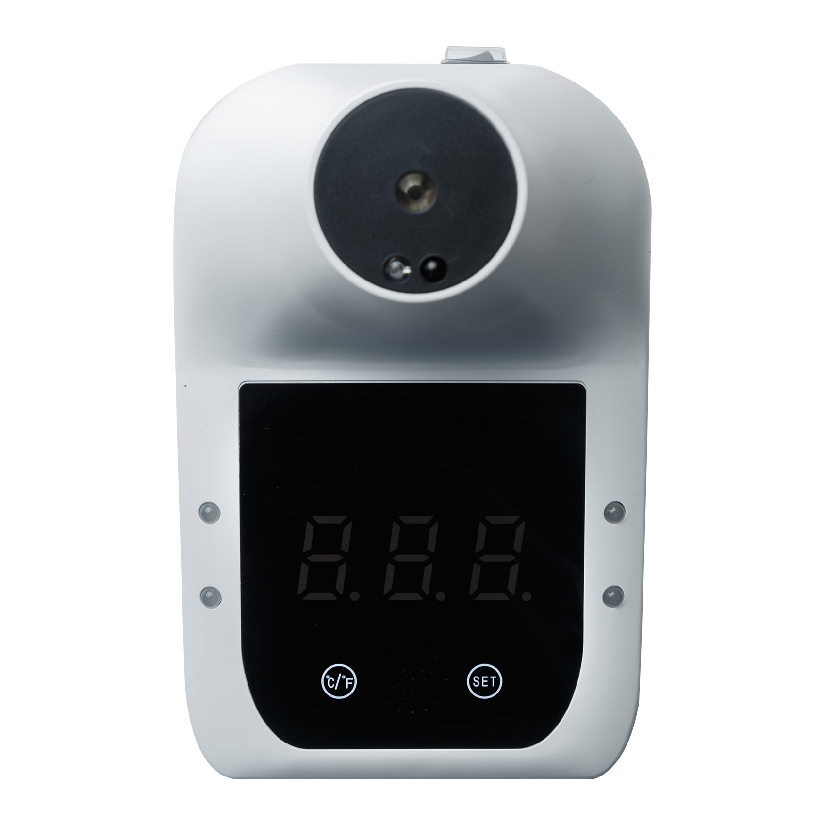 Non-Contact Infrarood Voorhoofd Thermometer Digitale Muur Gemonteerde Self-Service 0.1S Quick Test Lcd Met Alarm zonder Batterij