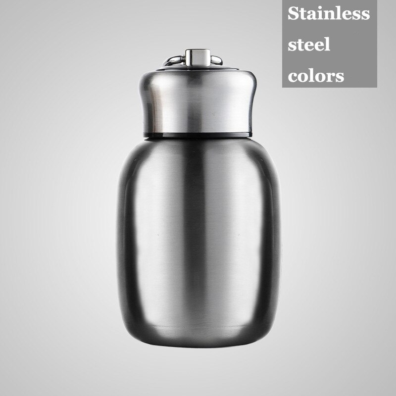 200 Ml/280 Ml Mini Leuke Koffie Thermosflessen Thermos Rvs Reizen Water Drinken Fles Thermosflessen Cups en Mokken: 200ML / Silver