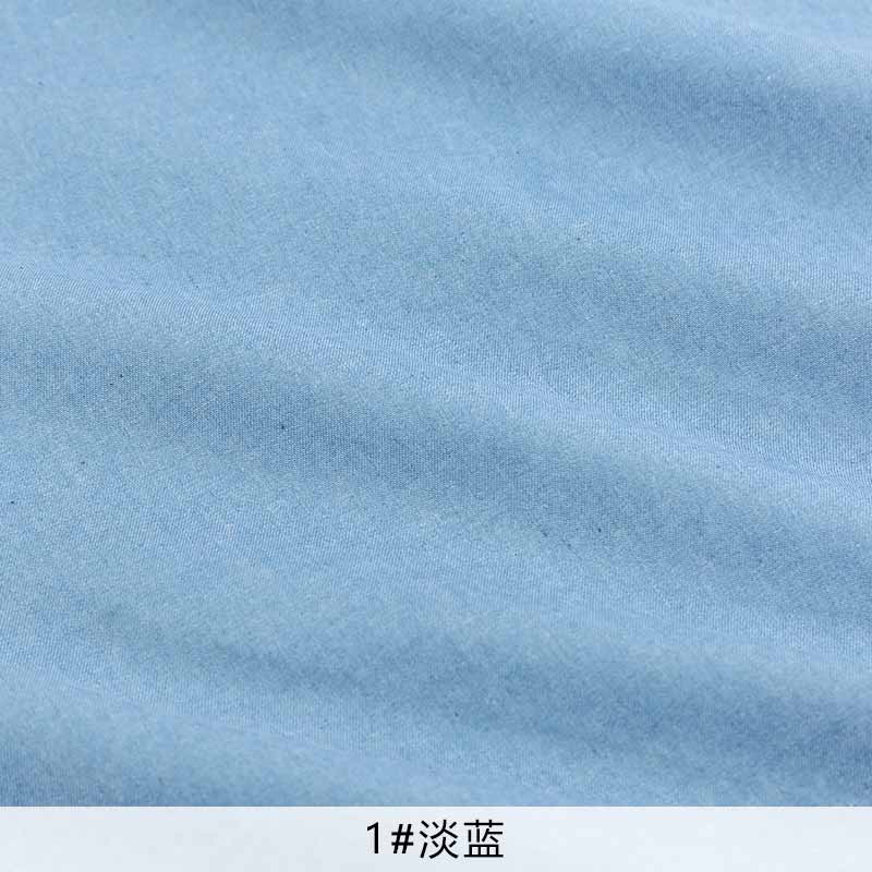Sommer blød tynd ensfarvet bomuld denim stof til syning tilbehør tøj beklædningsgenstand skjorte nederdel materiale 45*145cm tj4512: 1