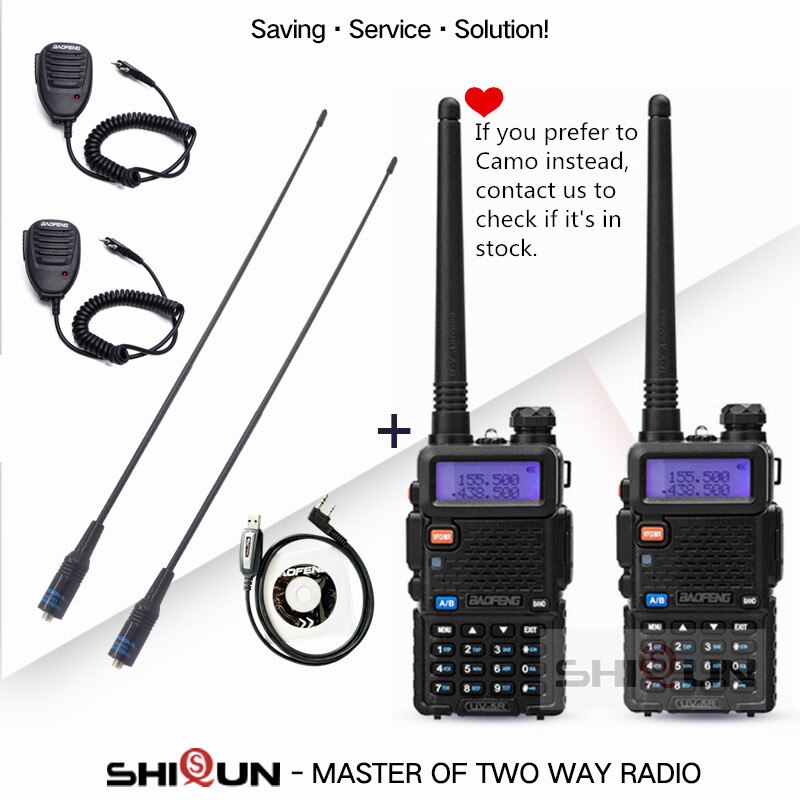 Baofeng – walkie-talkie Radio Portable UV-5R, 1 pièce, 2 pièces, Pofung UV 5R 5W VHF/UHF, double bande, Radio CB bidirectionnelle UV5r UV-82 UV-9R