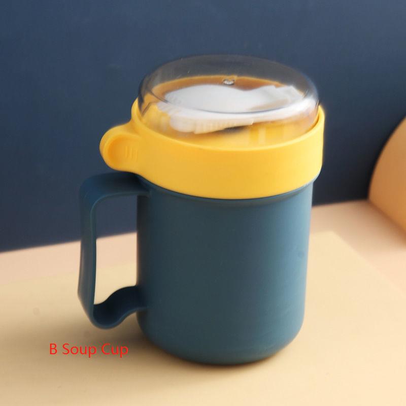 Lunch Box for Students and Office Workers with Tableware Can Be Heated By Microwave Oven Bento Lunch Box Snack Container: B cup