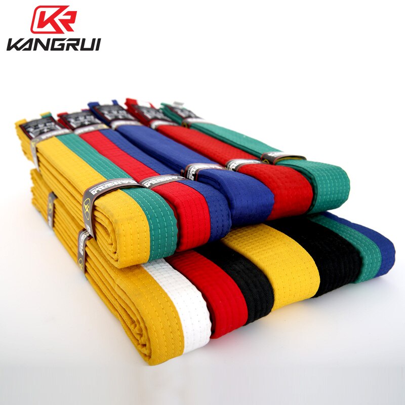 Ceinture de Taekwondo en coton de bonne , disponible en noir, rouge, vert, jaune, karaté, Judo, 10 niveaux, convient aux professionnels TKD, 250cm