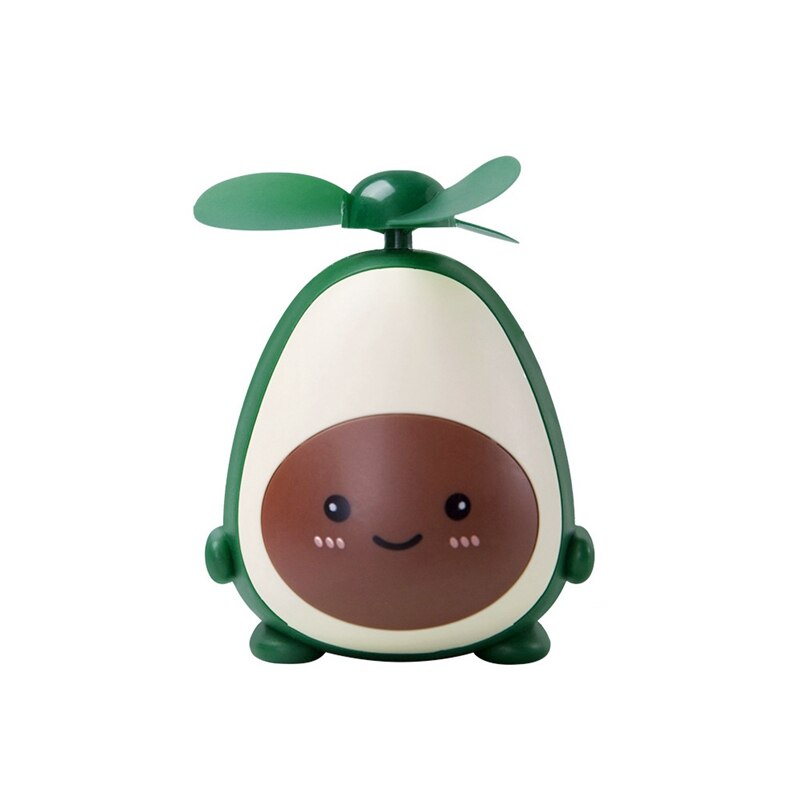 Aguacate Mini USB ventilador de carga lindo portátil pequeño ventilador chica Oficina dibujos animados estudiante dormitorio: Green