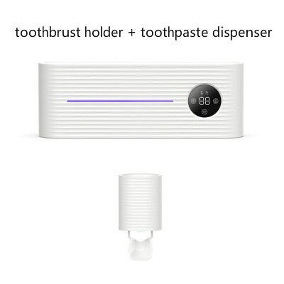Xiaomi-soporte de esterilización ultravioleta UVC para cepillo de dientes, dispensador de pasta de dientes, estante montado en la pared, accesorios de baño: white set