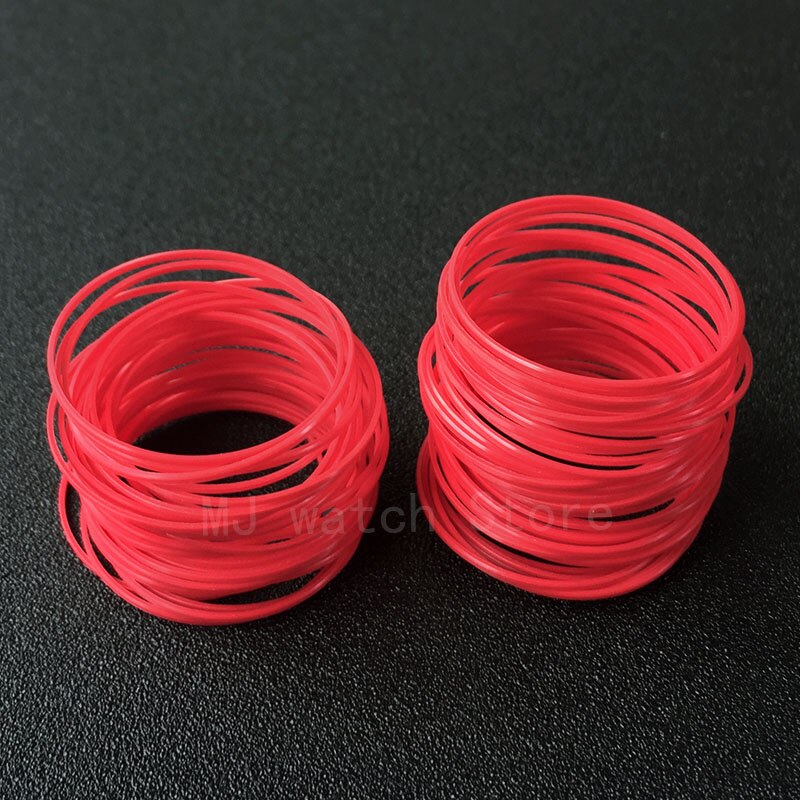 Joint torique rouge pour boîtier de montre Tissot T063, 1 pièce, 36-40mm Dia 0.9mm de haut 0.6mm