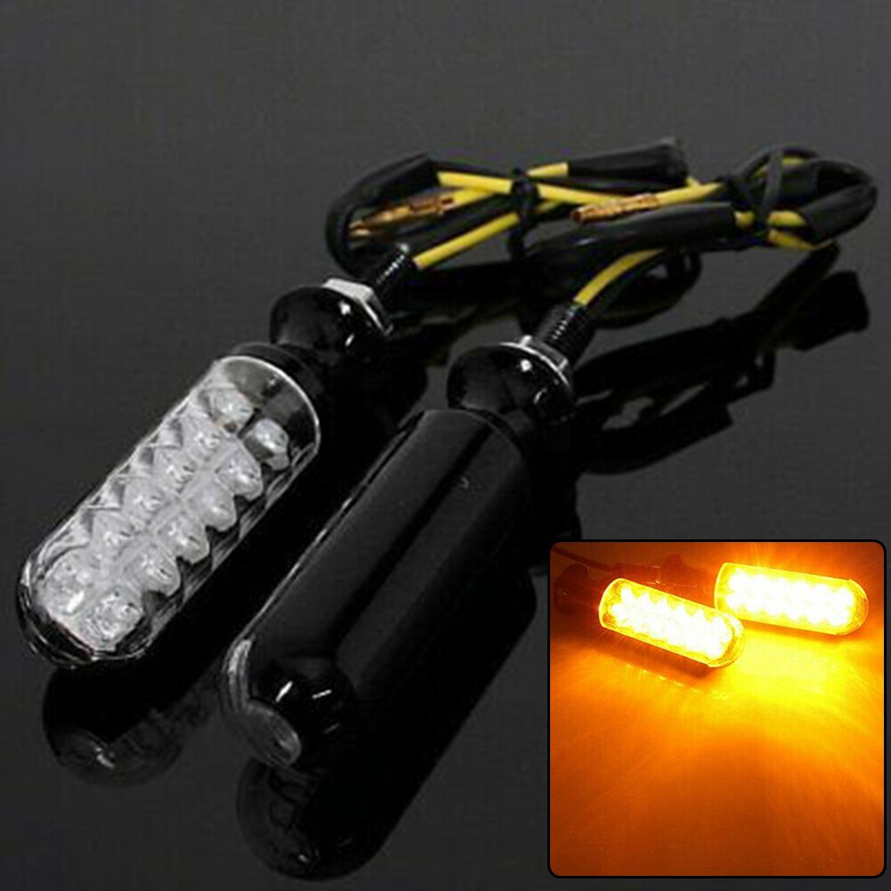 4pcs Motorcycle 12 LED Turn Signal Indicator Motorcycle Running Light Amber Kit Motorcycles Signal Lights Fit For All Motorcycle