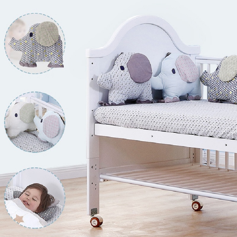 Baby Bed Bumper Crib Cot Olifant Bumper Babybed Protector Wieg Bumper Pasgeborenen Peuter Bed Beddengoed Set