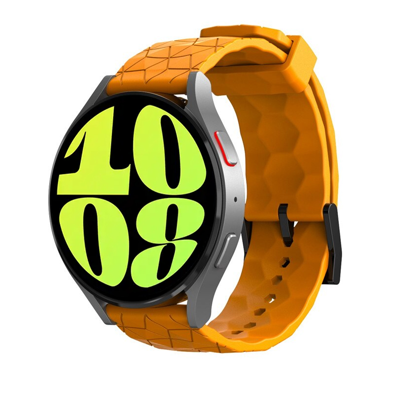 Silicone Strap for Samsung Galaxy Watch 6 44mm 40mm 20/22mm Football Pattern Sport Band Bracelet Galaxy Watch 6 classic 43 47mm: White Black / 20mm